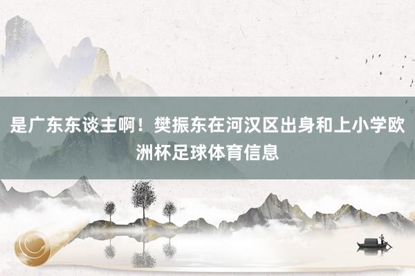 是广东东谈主啊！樊振东在河汉区出身和上小学欧洲杯足球体育信息