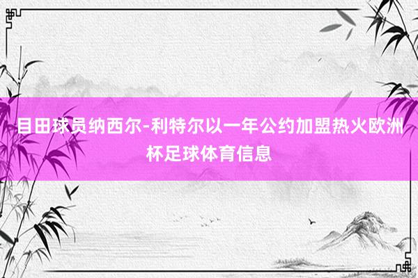 目田球员纳西尔-利特尔以一年公约加盟热火欧洲杯足球体育信息